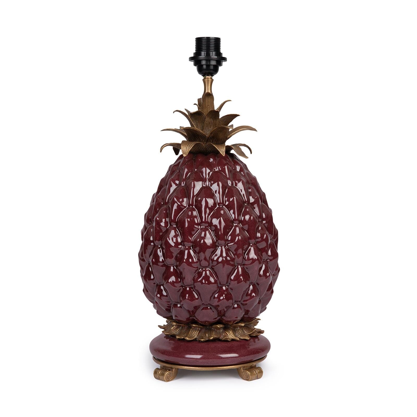 a red pineapple lamp