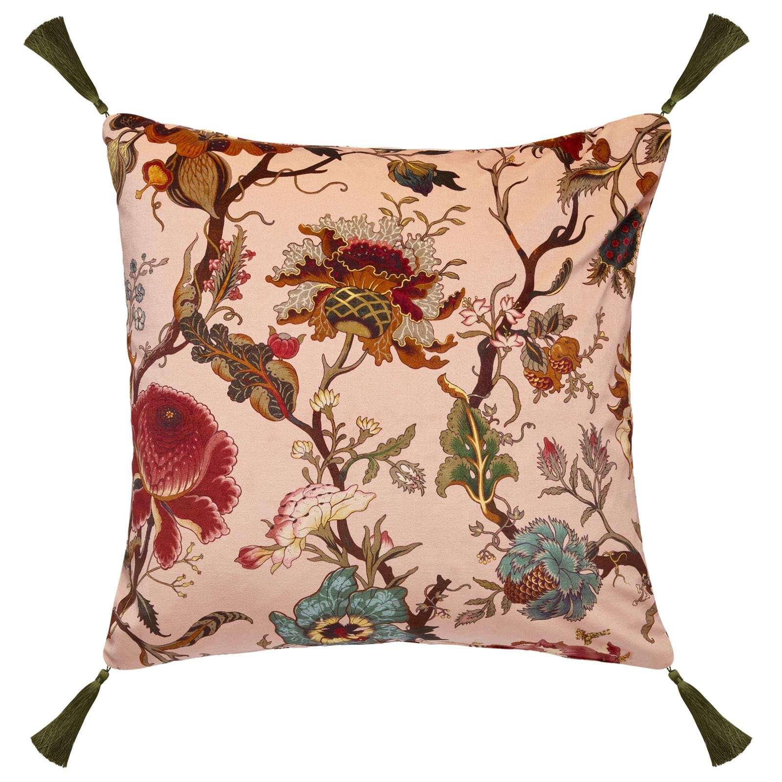 a pillow with a floral design