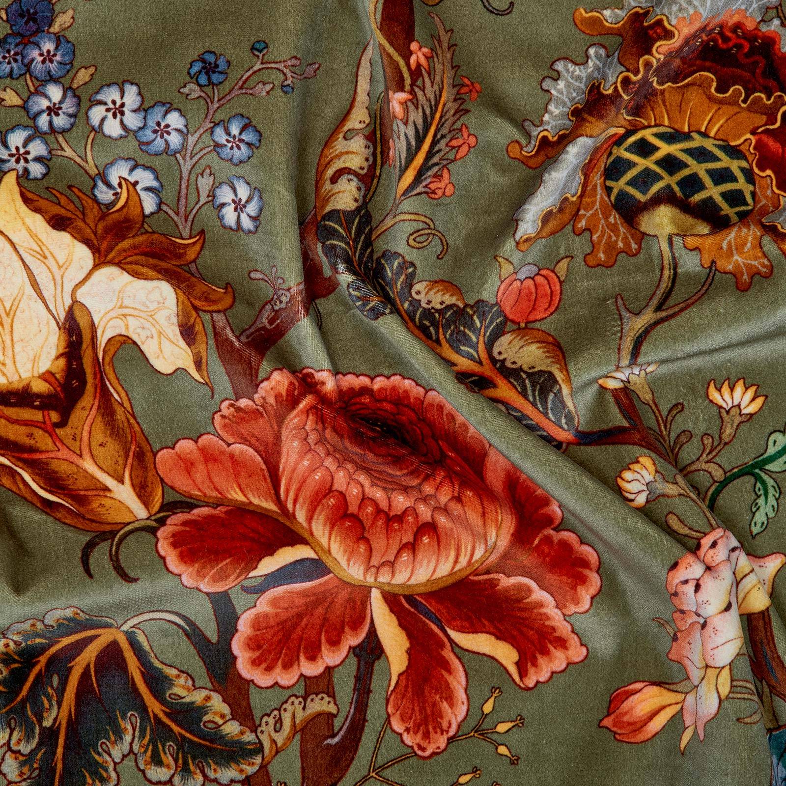 ARTEMIS Velvet Curtain - Moss Green