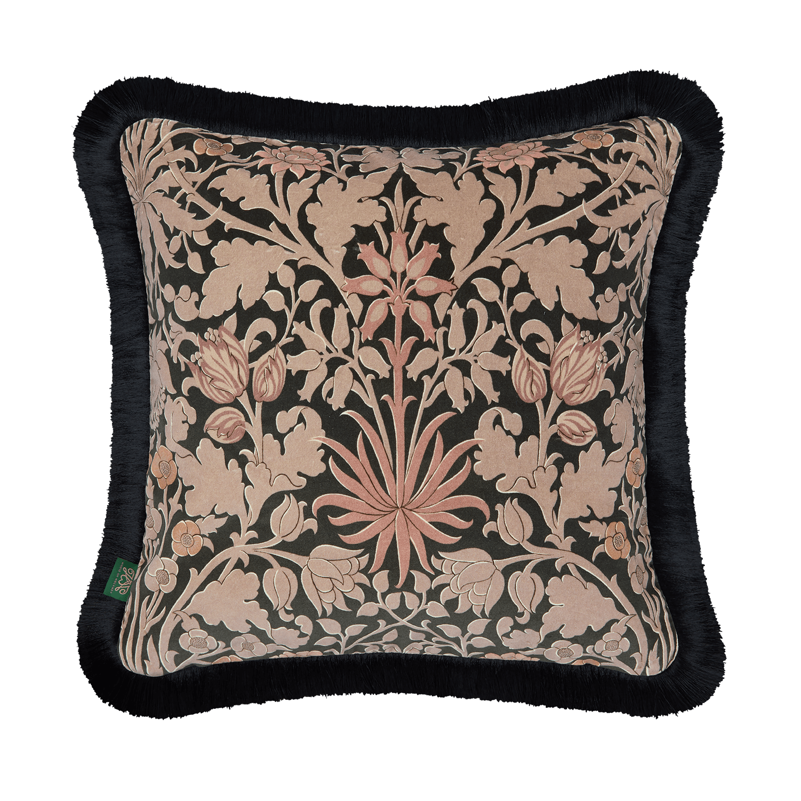 a pillow with a floral design
