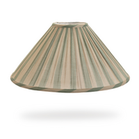 ARTIST'S STRIPE Sheer Pleated Lampshade - Sap & Alabaster