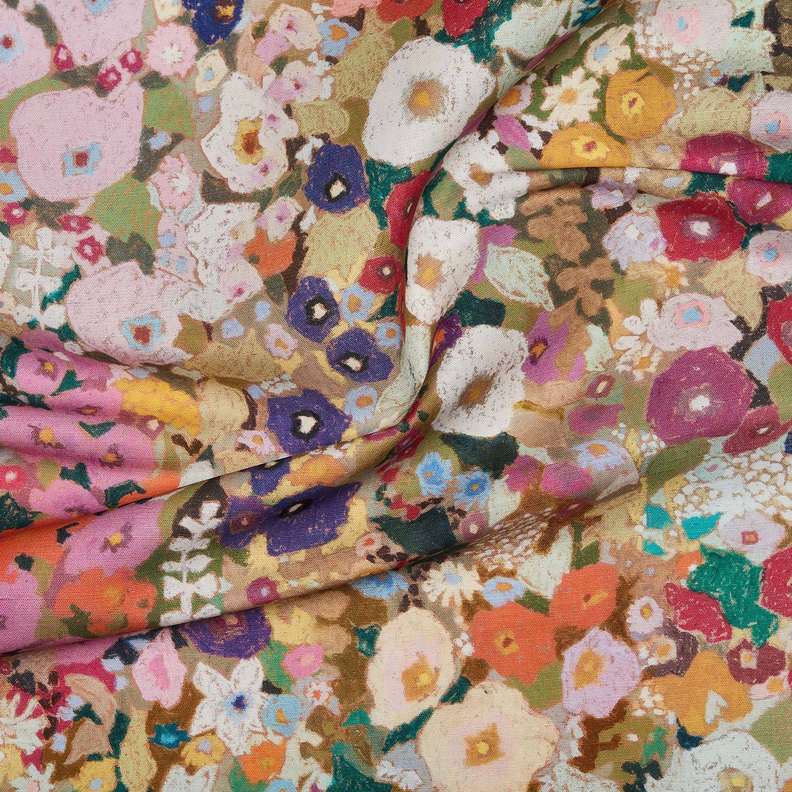 a colorful fabric with flowers