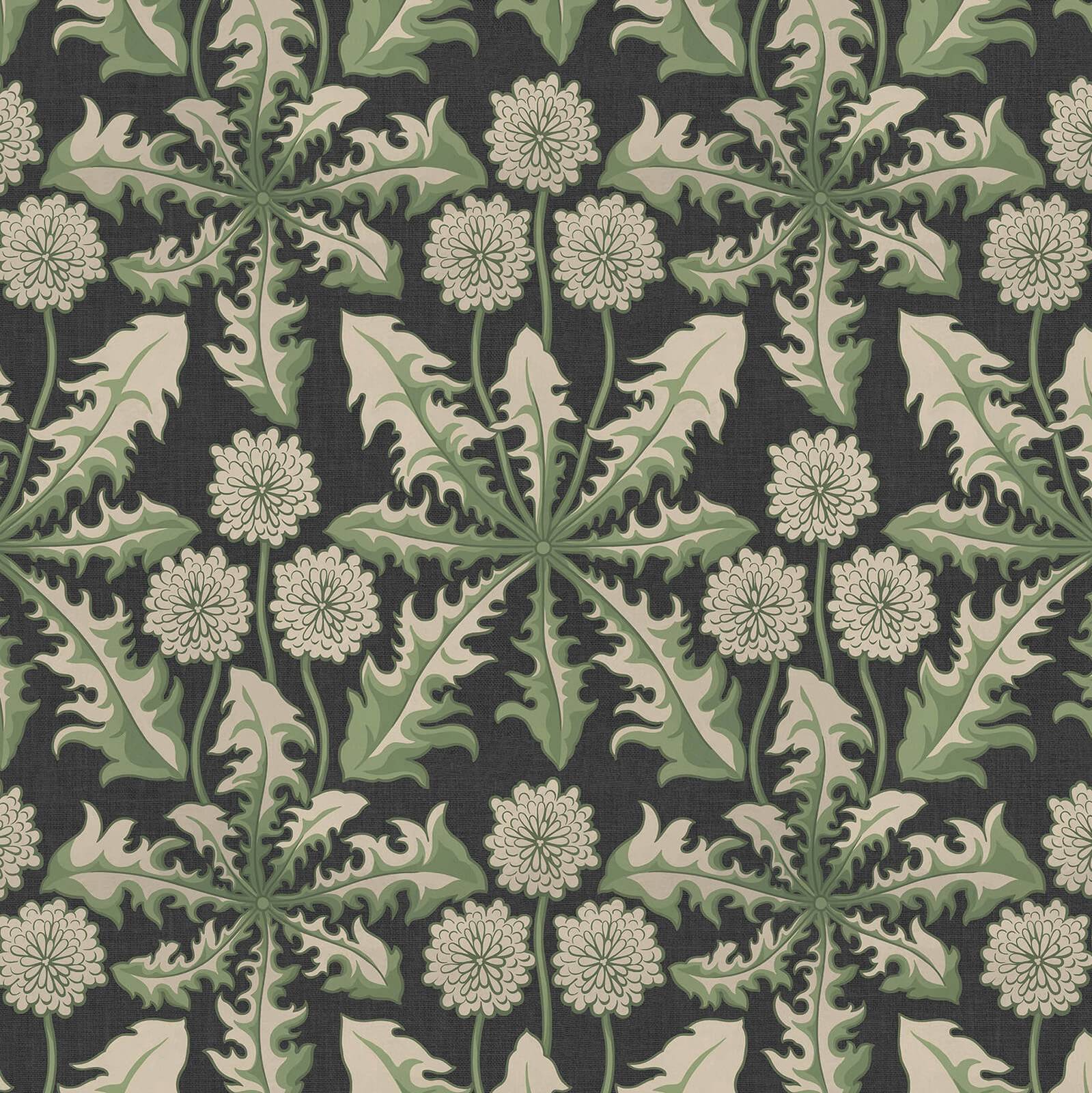 a pattern of flowers and leaves