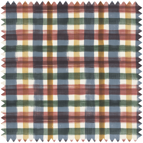 LONDON FIELDS CHECK Cotton Linen - Salvia Sample