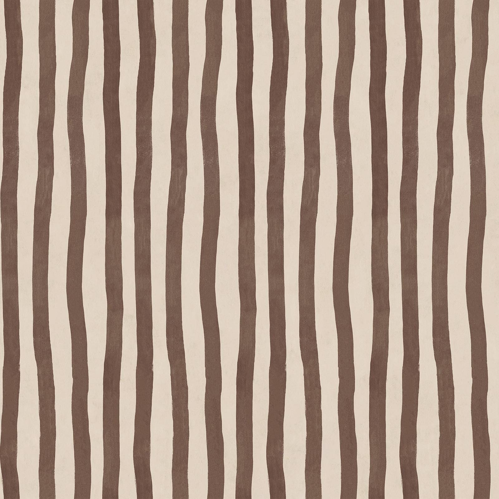 ARTIST'S STRIPE Wallpaper - Cocoa