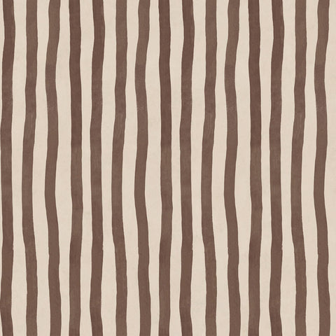 ARTIST'S STRIPE Wallpaper - Cocoa Sample
