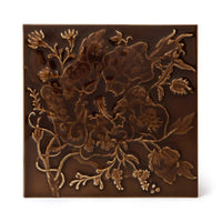 ARTEMIS HIBISCUS Relief Tile - Cocoa